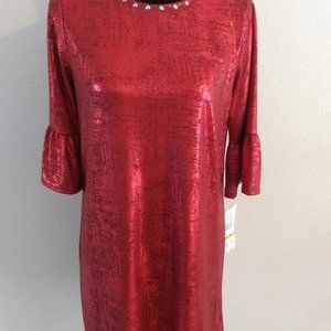 New Red  Woman Spankly Dress